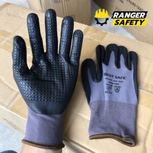 ถุงมือไนล่อน เคลือบ NANO Nitrile กันน้ำมัน จาก USA